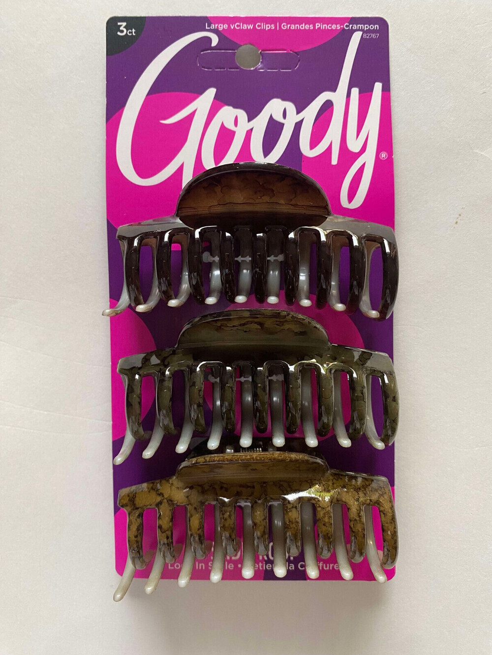 X2 SET Goody Large Claw Clips ( 6 pieces ) Hair Jaw clip 82767 Women girls hair